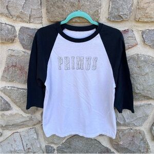 Primus Black & White Raglan 3/4 Sleeve Tee Large